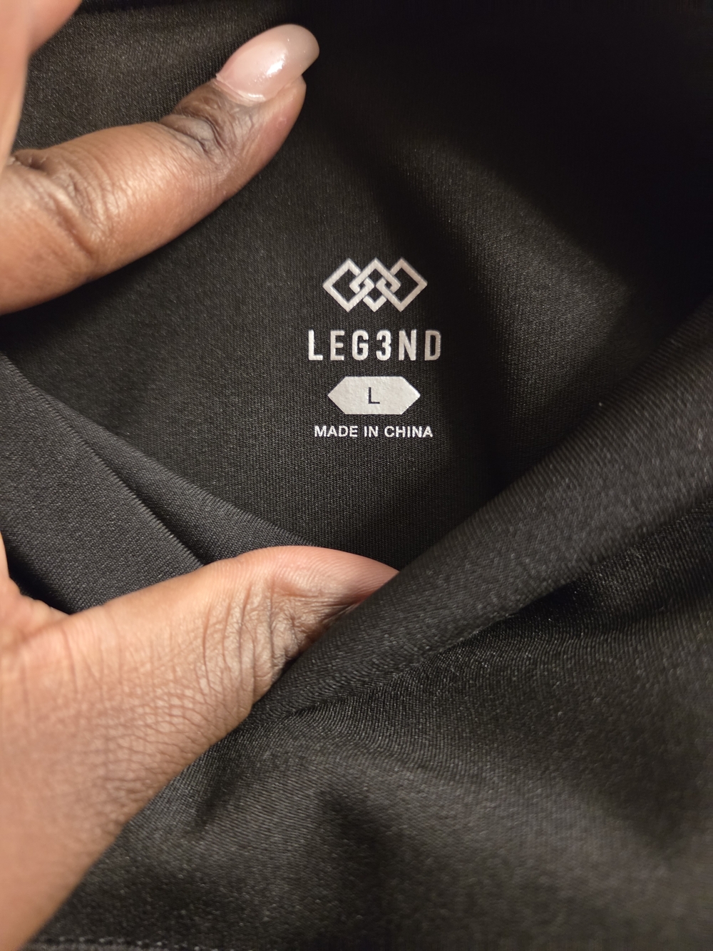 LEG3ND Black Athletic Leggings - L